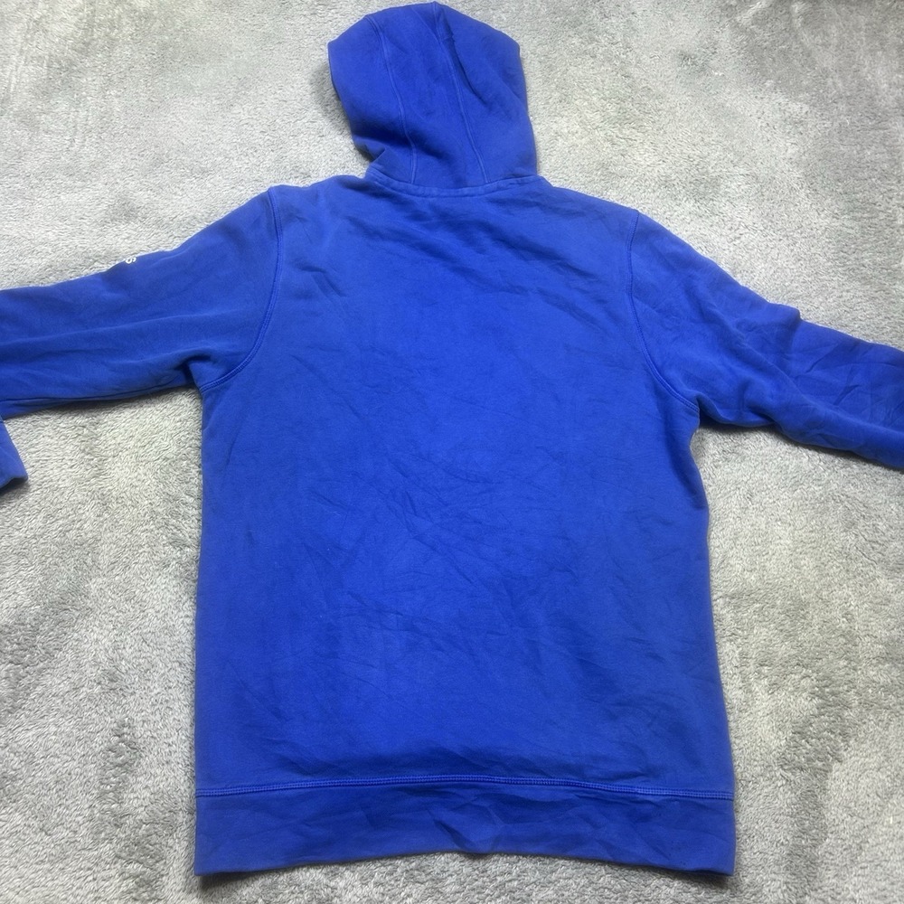 Adidas Kansas Jayhawks Hoodie Mens L Blue Basketball Pullover Sweatshirt Logo KU - Picture 2 of 12